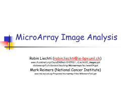 MicroArray Image Analysis - Mouse Genome Informatics