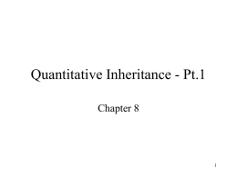 Quantitative Inheritance - NAU jan.ucc.nau.edu web server