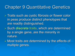 Quantitative genetics