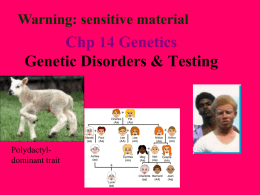 Mutations & Genetic Disorders