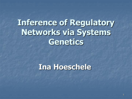 An introduction to Genetical Genomics and Systems