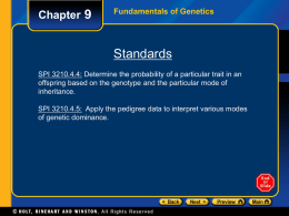 Chapter 9: Fundamentals of Genetics PPT