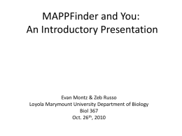 MAPPFinder Powerpoint