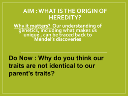 Mendel`s Genetics