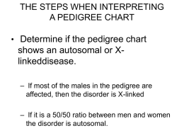 the steps when interpreting a pedigree chart