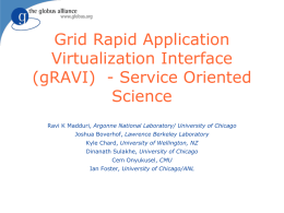 Grid Rapid Application Virtualization Interface (gRAVI