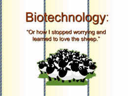 Biotechnology: