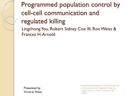 Programmed population control by cell-cell