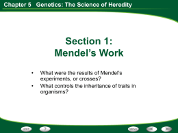 Chapter 5 Genetics: The Science of Heredity