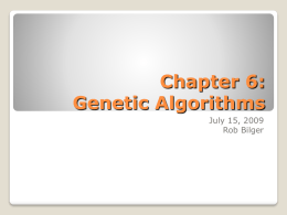 Genetic Algorithms notes