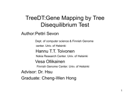 TreeDT:Gene Mapping by Tree Disequilibrium Test