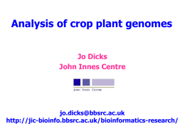 Analysis of Crop Plant Genomes