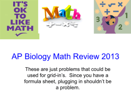 Math review ppt