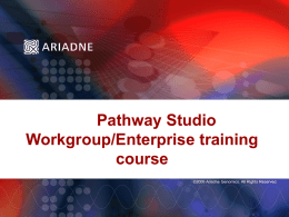 training material for the Pathway Studio Enterprise edition