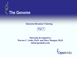 presentation UCSC part 1 - Biomedical Genomics Group