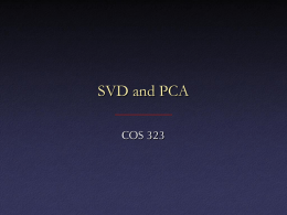 SVD and PCA