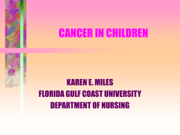 cancer in children - Florida Gulf Coast University