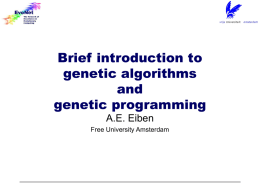 Genetic algorithms / genetic programming