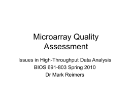 Microarray Quality Assessment