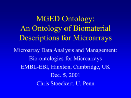 MGED Ontology Working Group Report