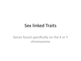 Sex linked Traits