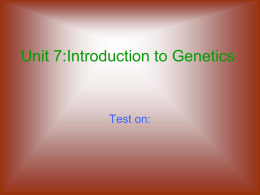 ii. history of genetics