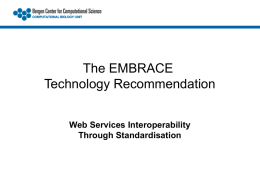 EMBRACE technology recommendations
