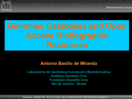 Genome Databases and Open Access Resources