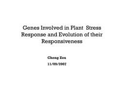 Genes involved in plant stress response and their