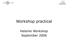 Workshop practical