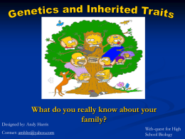 GENETICS and INHERITED TRAITS PROJECT(click here to