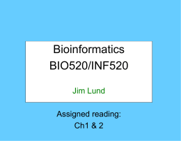 IntroBio520 - Nematode bioinformatics. Analysis tools and data