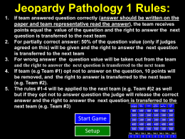Example of Jeopardy Pathology Game