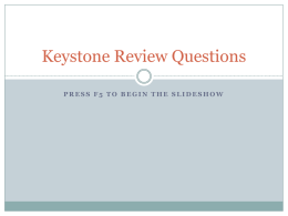 Keystone Review Question
