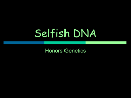 Selfish DNA and the wonderful world of RNA