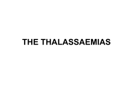 THE THALASSAEMIAS