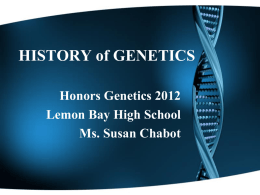 genetics - Lemon Bay High School