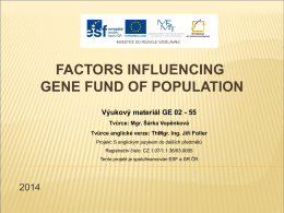 factors influencing gene fund of population