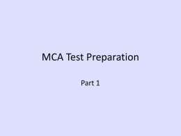 MCA Test Prep Answers Part 1