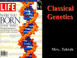 Genetics Introduction 2014