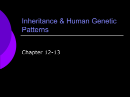 Unit 8: Inheritance & Human Genetic Patterns