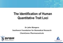 The identification of human quantitative trait loci