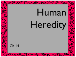 Human Heredity - Catawba County Schools