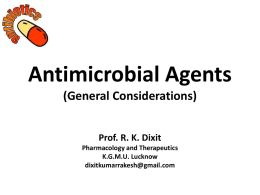 Antimicrobial Agents (General Considerations 2 )