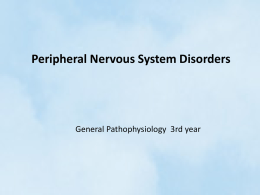 Peripheral Nervous System Disorders
