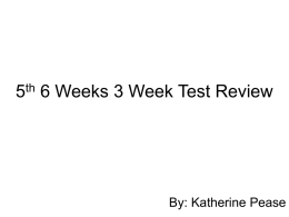 5th 6 Weeks 3 Week Test Review