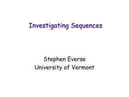 Investigating Sequences - BioQUEST Curriculum Consortium