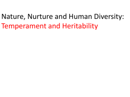 Nature, Nurture and Human Diversity