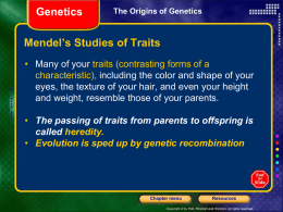 Genetics Complex Patterns of Heredity