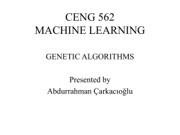 ceng 562 machine learning - METU Computer Engineering